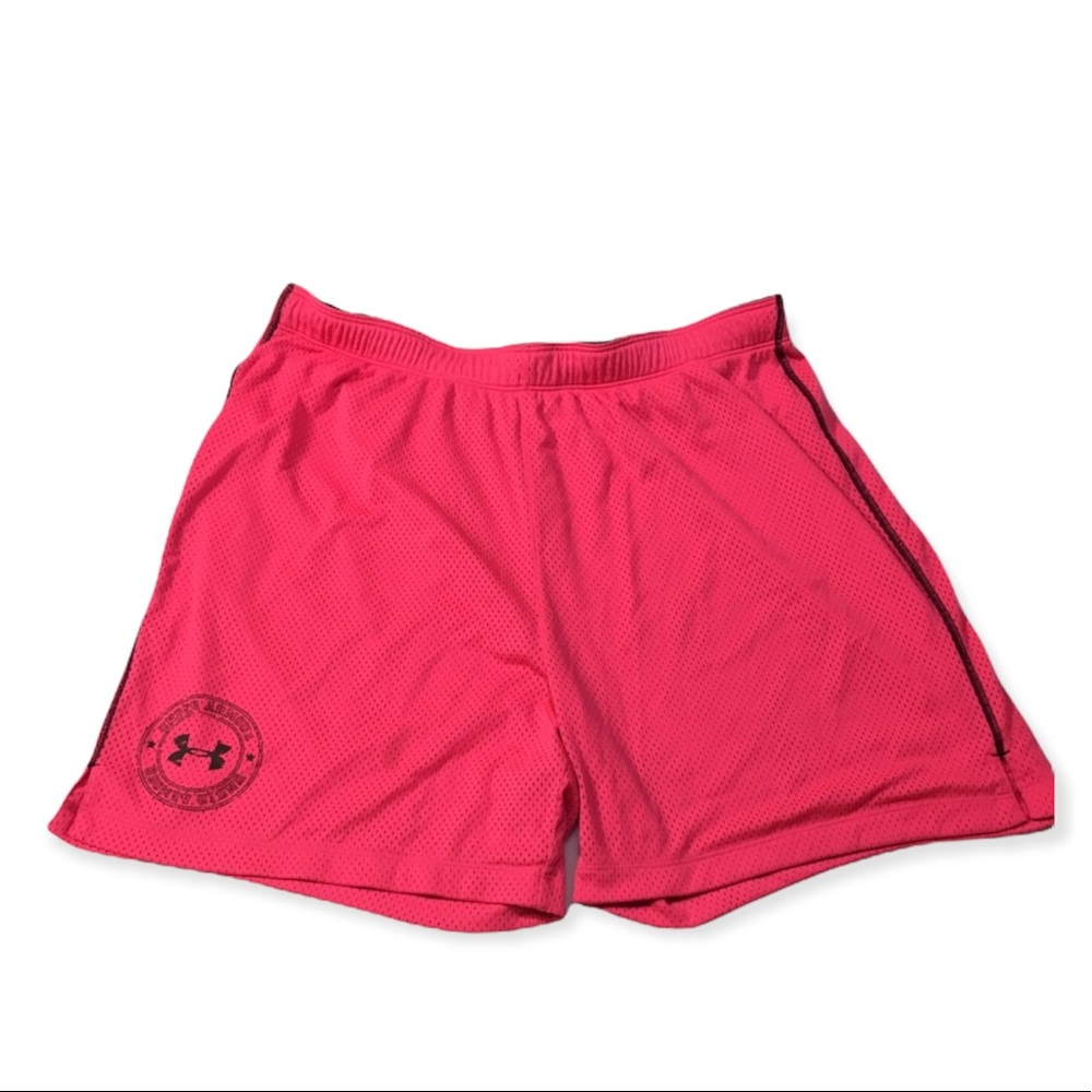 Neon pink Under Armour shorts size large women